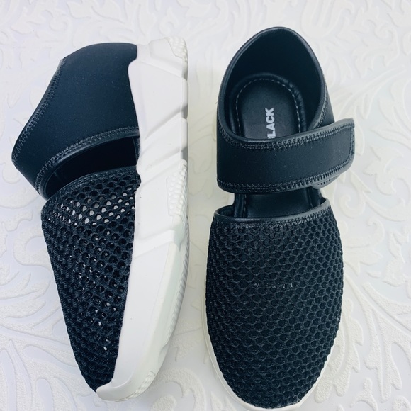 Designer ALL Black mesh sneakers girls 1 - Picture 2 of 8